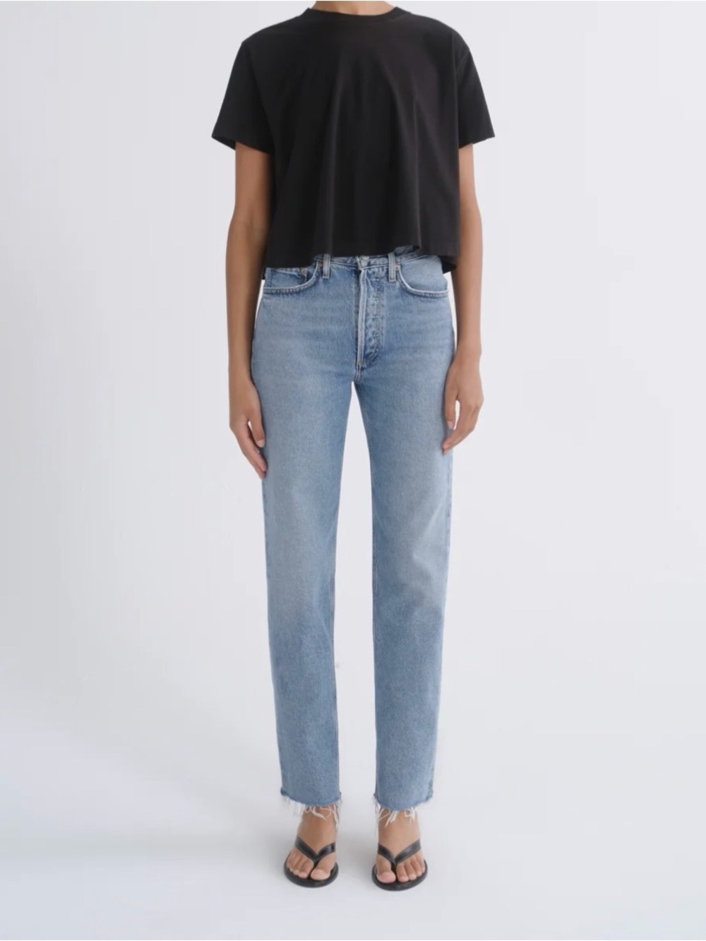AGOLDE Light Blue Straight Leg High-Rise Jeans